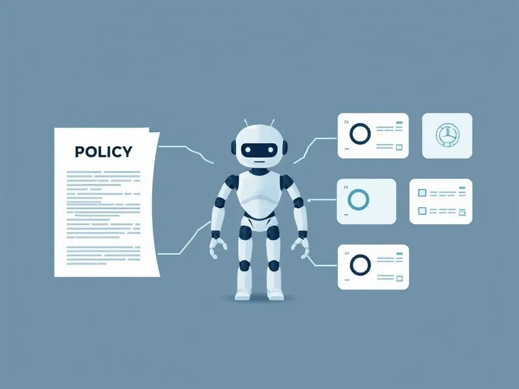 An AI mapping a policy to multiple controls