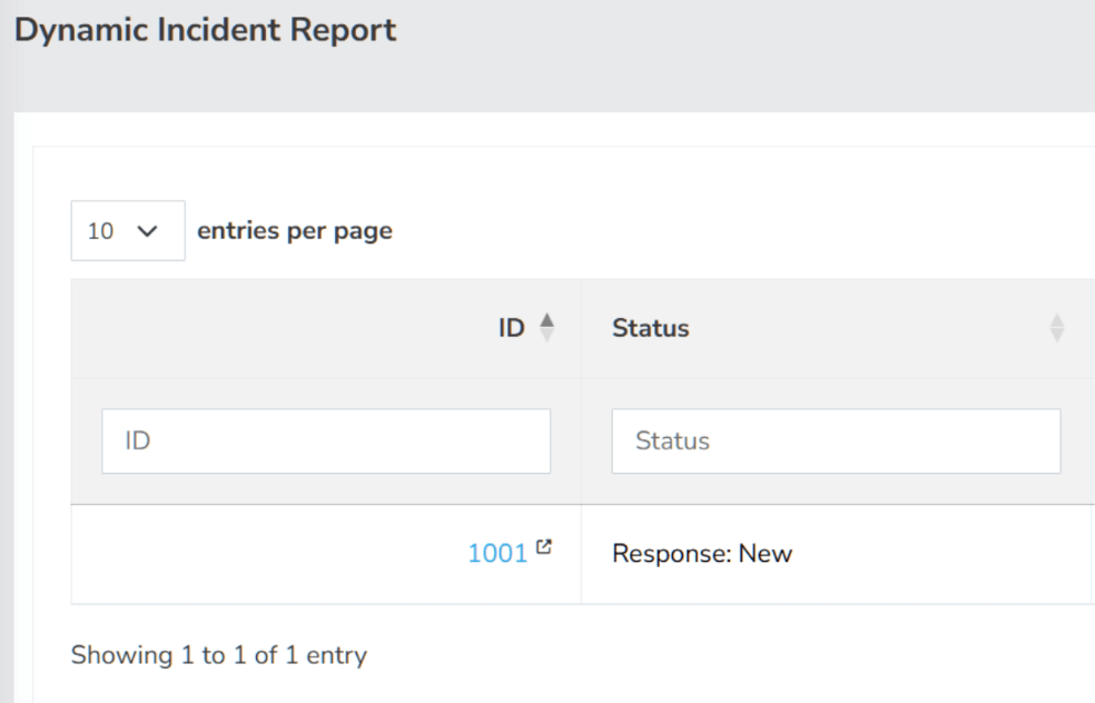 SimpleRisk Dynamic Incident Report